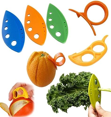 Bright Kitchen 3 2 Herb Stripper + Citrus Peelers - Kale Tool Rosemary Dill Orange Grapefruit Lemon Slicer Skin Remover