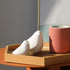 GOODSTART Set 2 Ceramic Birds Figurines Small Birds Statues for Living Room, Bookshelf, TV Stand, A of White Porcelain