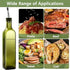 Leaflai 1 Set 2 2Labels,1 1 17 oz(500ml) Olive Oil Dispenser Bottle, Pcs Green Glass Olive Oil Dispenser and Vinegar