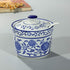 123Arts Flower Relief Ceramic Sugar Bowl, Spice Jar with Lid and Spoon, Seasoning Jar