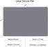 Gartful Silicone Mats for Kitchen Counter, Thicker 0.06", 25 x 17 inches Multipurpose Table Mat, Silicone Pad Desk Work Mat, Nonstick Nonskid Heat-Resistant Pad, Placemat, Dark Gray by Gartful