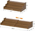 Bamboo Spice Rack Cabinet Organizer, 3 Tier Wooden Expandable Walnut Display Shelf
