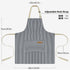 NLUS 2 Pack Kitchen Cooking Aprons, Adjustable Bib Soft Chef Apron with 2 Pockets for Men Women (Blue Pinstripes/Pink Pinstripes)