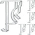 Cutelec Valance Clips, 2inch, 5pcs Clear Plastic Hidden Retainer Holder for Window Blind Valance
