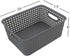 Grey Plastic Storage Basket, 10.03" x 7.67" x 4.05", Set of 6 Packs