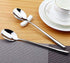 Stainless Steel Spoon,Long handle Great Circle Soup Spoons Korean Long Handled Soup Spoon,Stainless Steel Round handle Bar Spoons Silver Set of 4