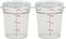 Cambro 4 QT Round Food Storage Container with Lid (2 Pack) - Clear
