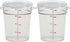 Cambro 4 QT Round Food Storage Container with Lid (2 Pack) - Clear