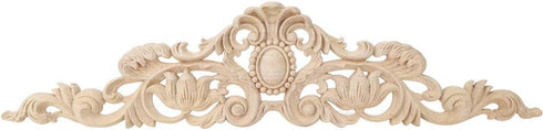 TOPINCN 50x12cm Wood Carving Applique, European DIY Decoration for Home Furniture