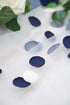 Floroom 300pcs Faux Silk Rose Petals Dusty Blue Navy for Wedding Flower Girl Basket Aisle Scatter Decoration