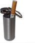 Metal Portable Ashtray, Outdoor Cigarettes Ashtray with Lid, Keychain, Cylinder Silver