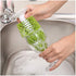 2PCS Glass Cleaning Brush with Suction Cup, Stable Kitchen Bottle and Wine Cup Cleaner, Gray