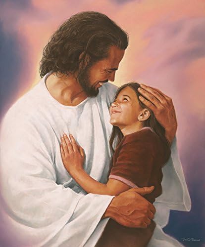 David Bowman Adoration Wall Art Print, Jesus Christ and Child, Religious Christian Fine Art (11x14)