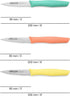 Arcos Paring Knife Set of 3 Pieces 4 Inch Stainless Steel. Colorful Kitchen Knives for Peeling Fruits and Vegetables. Ergonomic Polypropylene Handle. Series Nova. Color Orange, Yellow and Blue. by ARCOS