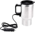 Keenso 12V Electric Car Cup Travel Heating Cup, 450ml Stainless Steel Electric Kettle Coffee Mug Heater