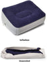 1 Inflatable Travel Foot Rest Pillow, Head Pad, Soft Flocking Pillow, Flights Relax Cushion Ottomans Leg Up with Air