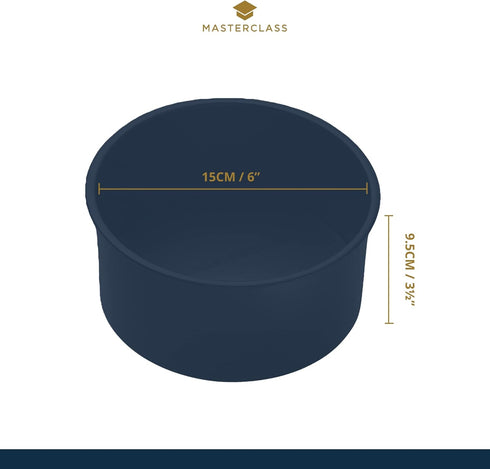MasterClass 15 cm Deep Cake Tin, PFOA Free Non Stick, 1 mm Carbon Steel, 6 Inch Small Round Pan
