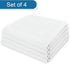 4 Pack Pillow Protector with Zipper, Breathable & Noiseless 100% Waterproof Pillow Cases, Standard Size 20'' 26'' White
