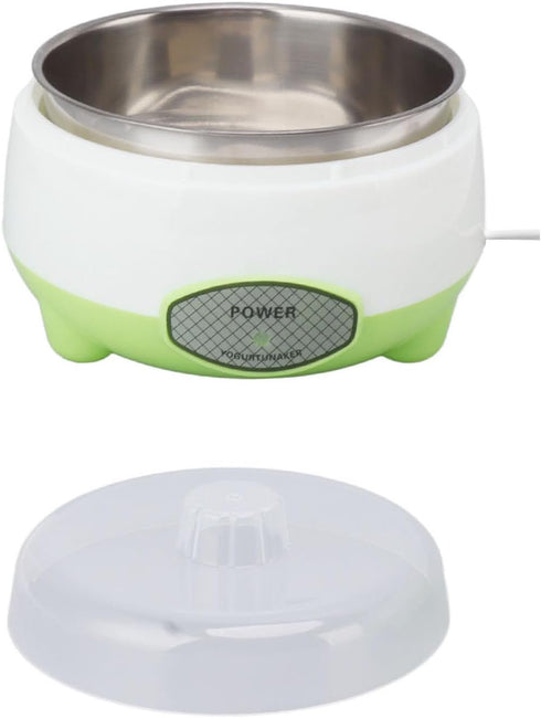 Headerbs Yogurt Maker Machine, Compact Stainless Steel Container for Homemade DIY Yogurt, Green 15W (US Plug 110V)