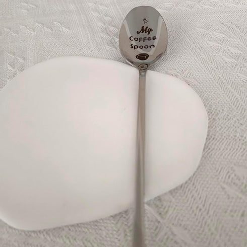 Coffee Gift Spoons for Women Men Funny My Coffee Spoon for Dad Wife Cofee Lovers Gifts for Coffee Drinkers Men Women Christmas Birthday Gift for Best Friends Engraved Spoon