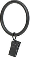 Ivilon Drapery Curtain Clip Rings, Set of 14, Clips Ring for Curtain Panels 1.7", Black