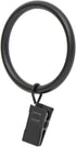 Ivilon Drapery Curtain Clip Rings, Set of 14, Clips Ring for Curtain Panels 1.7", Black