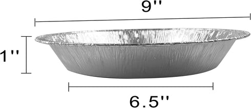 Disposable Aluminum Foil Pie Tins: 9" Pie Pans (10pack), Heavy-duty Baking Tin Plates, Standard Size
