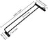 14-Inch Black Wine Glass Rack, Under Cabinet Stemware Holder, Set of 2 Hanging Stemware Racks