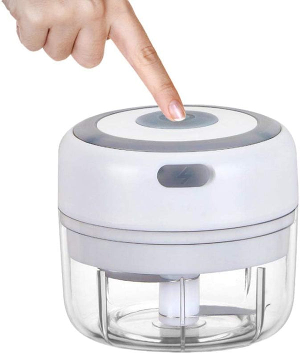 Mini Garlic Chopper, Powerful Electric Food Processor for Garlic and Onion, White