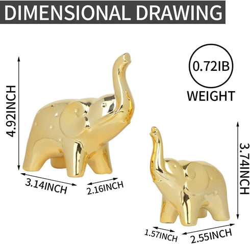 Sgorggo prosfalt A Pair Elephant Statue Home Decor,Modern Style Figurines,Sculpture for Office Desktop Bookshelf Living