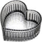 Gray Glass Heart-shaped Candy Bowl, Snack Bowl, Dessert Bowl, Fruit Bowl, Wedding Party Decor - 5 OZ