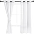 Hiasan Sheer Curtains for Bedroom, Light Filtering Voile Drapes with Tiebacks, Grommet Window Curtains, Off White, 2
