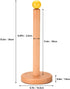 Cambiar Paper Towel Holder, Wooden Kitchen Roll Stand (Yellow Ball)