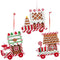 Kurt Adler D1752 Clay Dough Gingerbread Flat Train Ornaments, Set of 3 Assorted