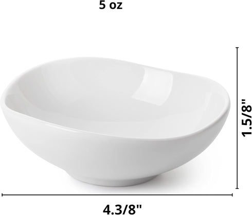 BTaT- Dipping Bowls, 5 oz, Set of 6, Colorful Bowls, Ceramic Dip Bowls, Sauce Bowls, Small Bowls for Dipping, Bowls for Dipping, Condiment Dishes, Bowl for Dips, Ripple Effect Bowl, Ceramic Sauce Bowl by Brew To A Tea