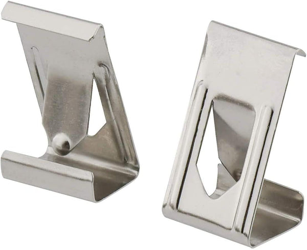 TBWHL 3D Printer Glass Bed Clips, Swiss Metal Small Picture Photo Frame Spring Turn Clip Hanger, Silver Tone, 1 inch x