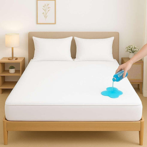 15" 52" 28", Pack 1 NON Sticky cotton Waterproof Terry Cotton Mattress Protector, Deep Pocket Fitted Cover, Breathable