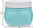 Fox Run Vintage Style Mason Jar Salt Cellar, Blue Ceramic with White Lid, 1 Cup Capacity
