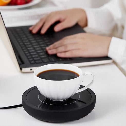 3-in-1 36W DOPUDO Coffee Warmer, Mug Warmer with Auto Shut Off, Black, Fast Heating, Perfect for Desk, Coffee, Tea