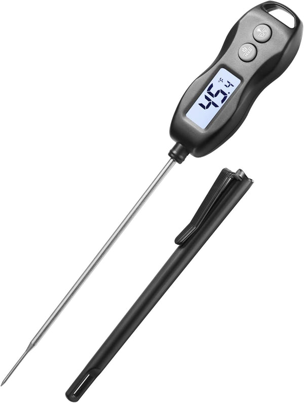 Waterproof Digital Meat Thermometer with Backlight, Instant Read Food Thermometer for Cooking, Grilling, BBQ
