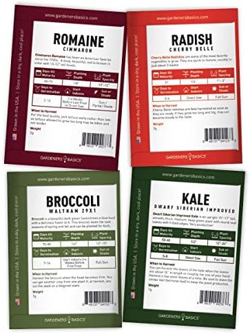 8 Gardeners Basics Winter, Fall, and Spring Vegetable Seeds for Planting | Cool Weather Crops | Varieties: Sugar Snap