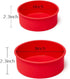 4 Packs Silicone Cake Pans for Baking, Round Molds for Cupcake, Cheese Cakes, Non-stick BPA Free