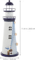 Ciieeo Lighthouse Candle Lantern, Iron Tealight Candle Holder Nautical Lighthouse Figurine for Coastal Table Decor