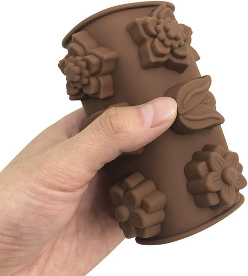 DanziX 4 Pack Flower Shape Silicone Molds, Chocolate Candy Mold for Wedding, Festival, Parties, DIY Enthusiasts - 15