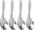 Hemoton 4Pcs Stainless Steel Rice Spoon Set, Non-Stick Rice Paddle, Cooking Spoon for Home Kitchen, Soup Spoons