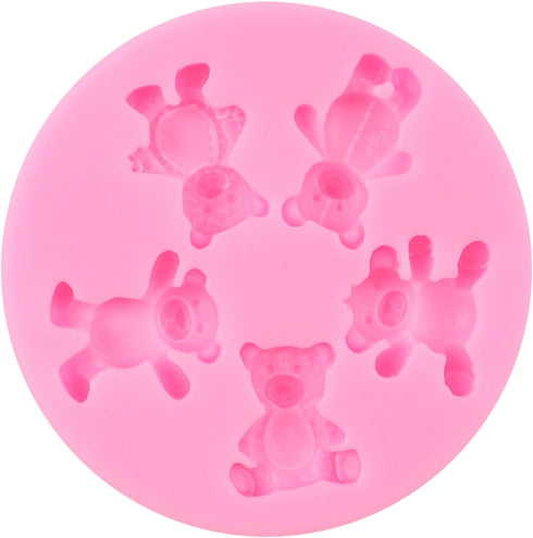 Bear Silicone Fondant Molds for Cake Decoration, Chocolate Candy Molds