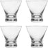 Set 4 8-Ounce Cinched Stemless Clear4Pcs) of Martini Glasses - Design Cocktail Glasses with Heavy Base, Construction