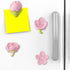 4PCS Flower Fridge Magnets 3D Tulip Plant Refrigerator Magnets for Cabinet Bulletin Board Decoration, Pink Cherry Flower PVC Decorative Refrigerator Magnet
