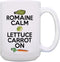 ThisWear Chef Gifts for Women, Romain Calm Lettuce Carrot On Cooking Gifts, 15oz Ceramic Coffee Mug with Handle