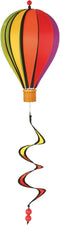 Hot Air Balloon Hanging Garden Spinner, 12", Vibrant Rainbow Design, Weather-Resistant Outdoor Decor